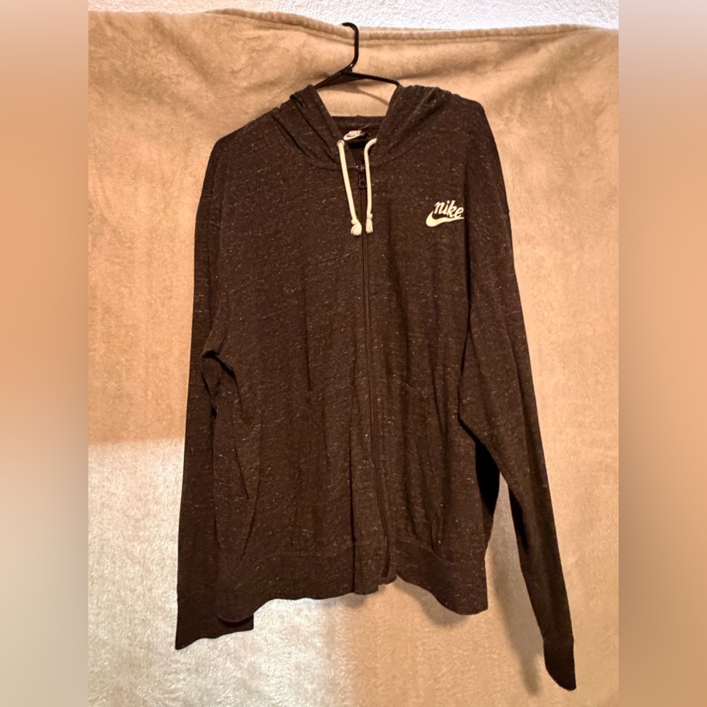 Nike Women's Black Zip-Up Hoodie